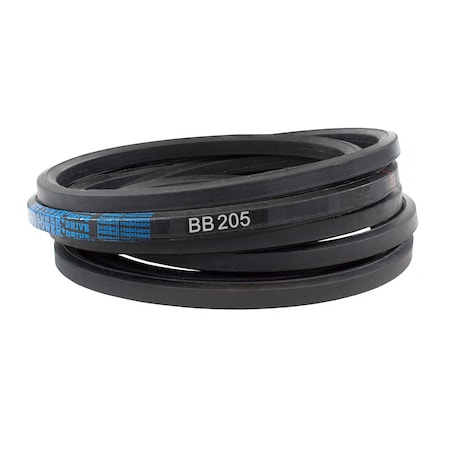 D&D BB205 Double-Sided V-Belt, 209 3/5 in Outside Length, 21/32 in Top Width, 17/32 in Thickness, 1 Ribs BB205
